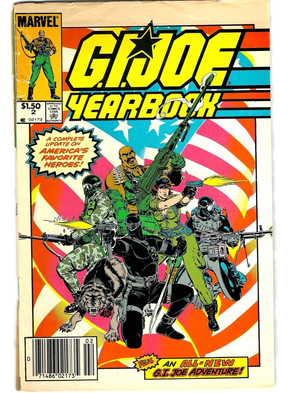 G.I. JOE Yearbook 2 Newsstand (1985, MARVEL COMICS) 1st Print